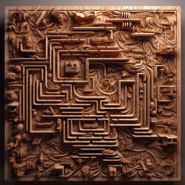 Patterns and decorations (Maze 4, PATTERN_48) 3D models for cnc